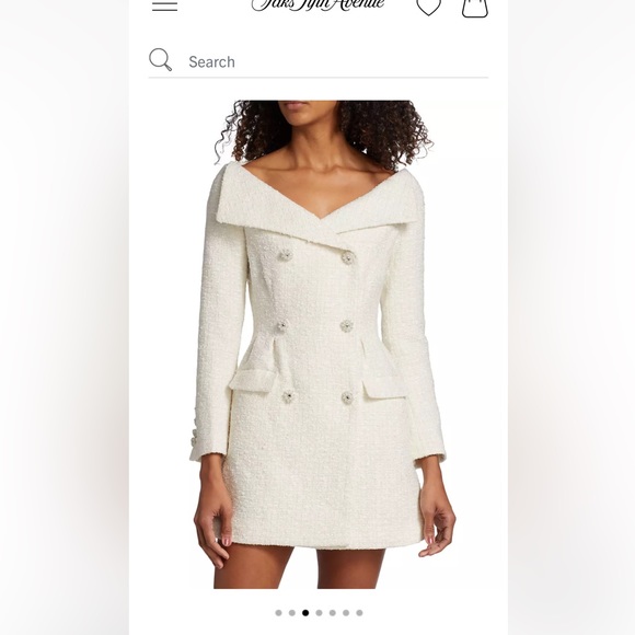 Self-Portrait Double Breasted Boucle Minidress Size 4 - Picture 1 of 5